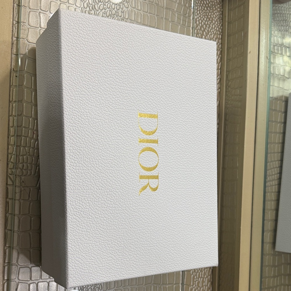 Dior Textured White Box with Gold Logo